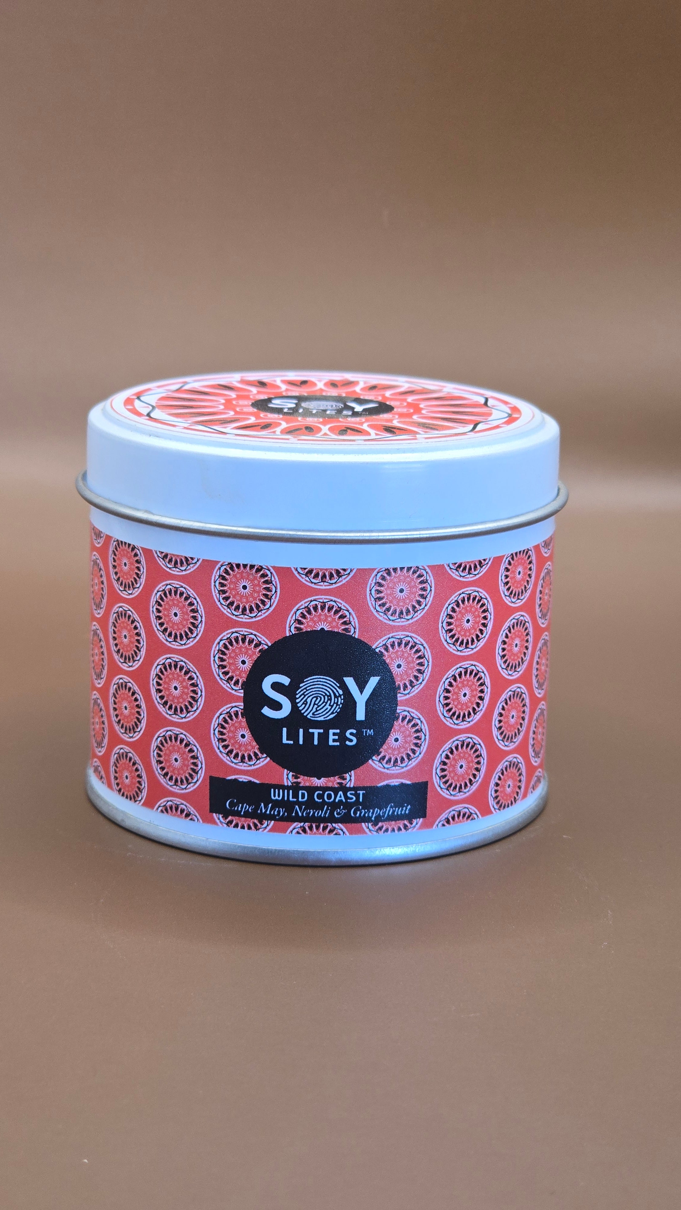 Candles with a Shweshwe design