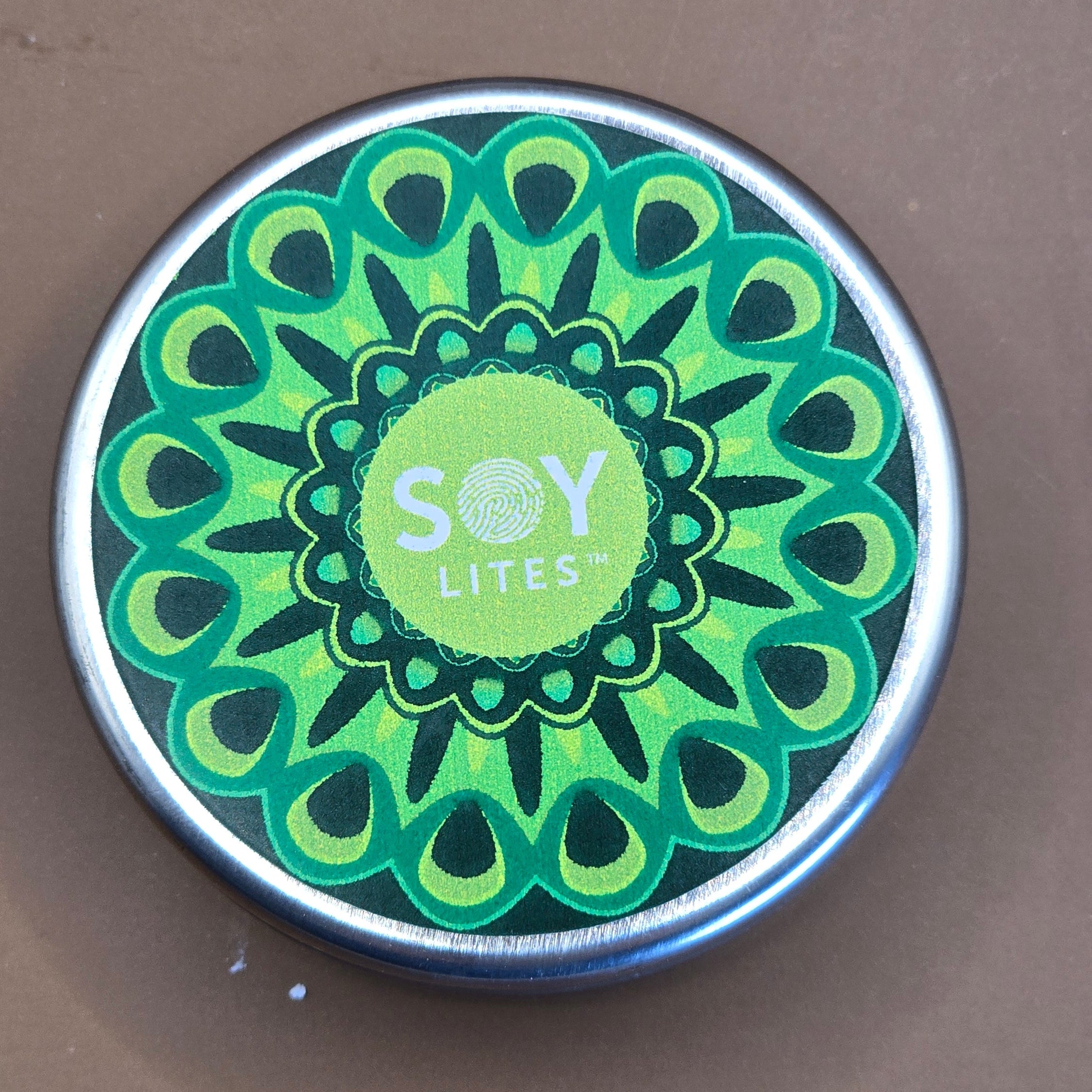 Candles with a Shweshwe design