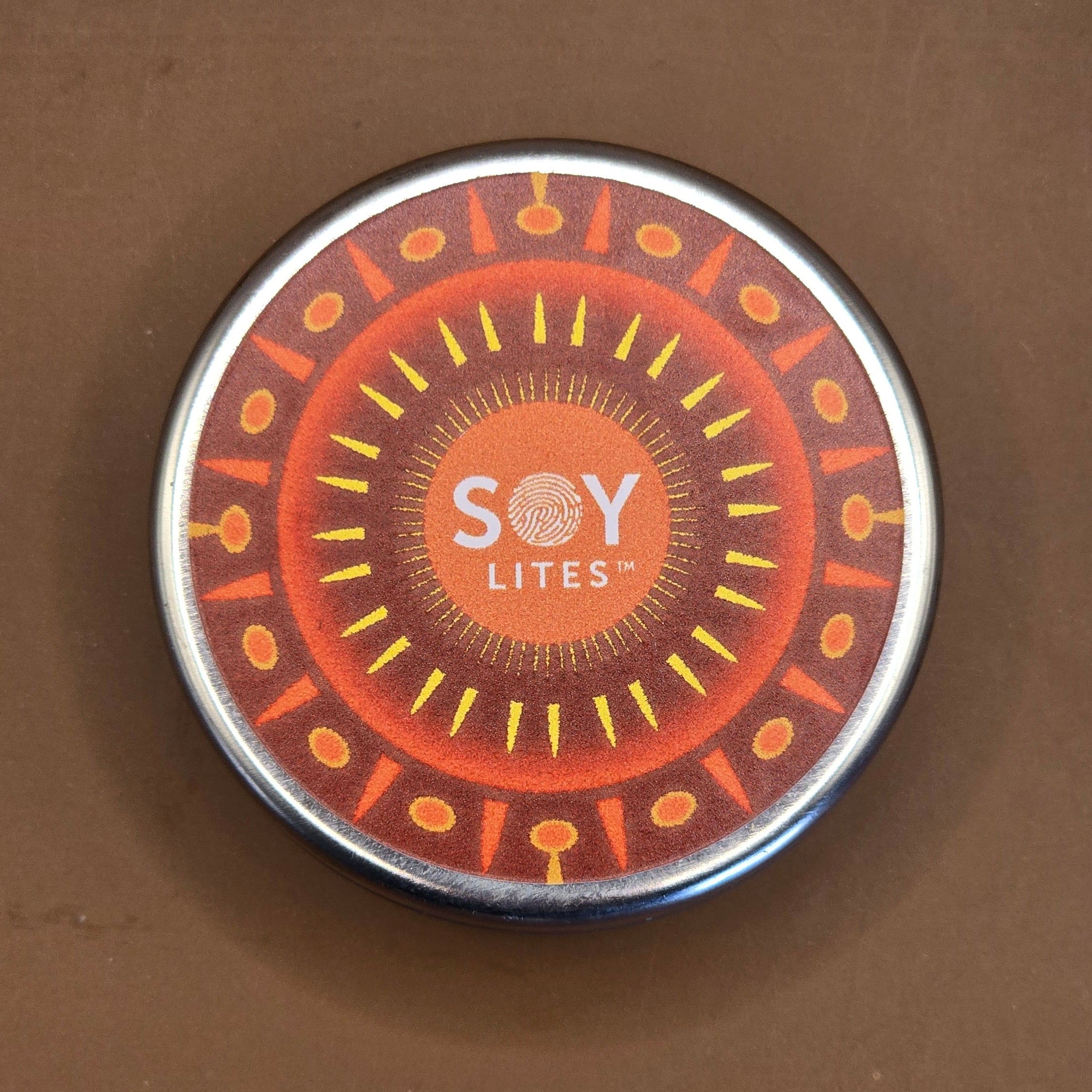 Candles with a Shweshwe design