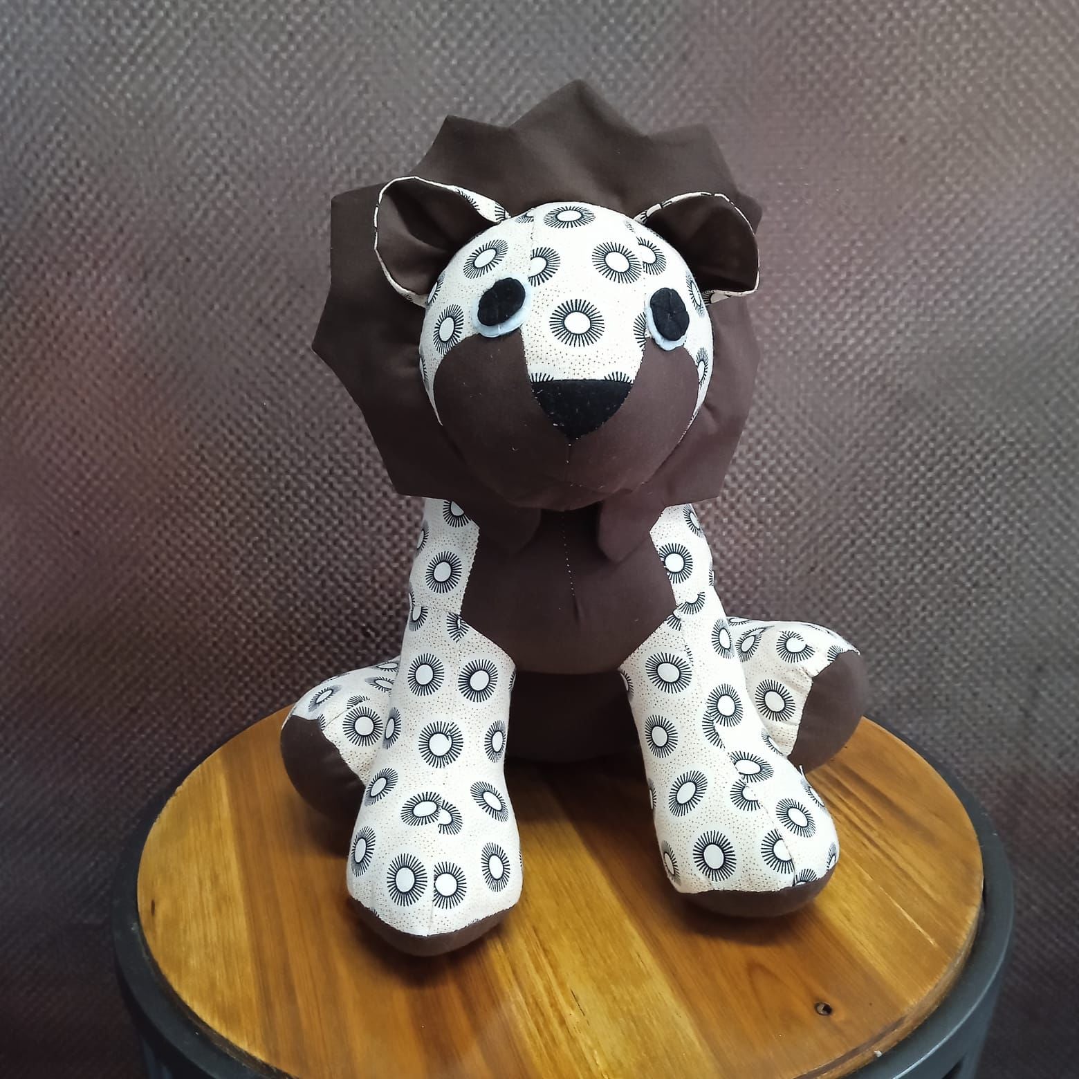 Shweshwe Lion Tau Soft Toy