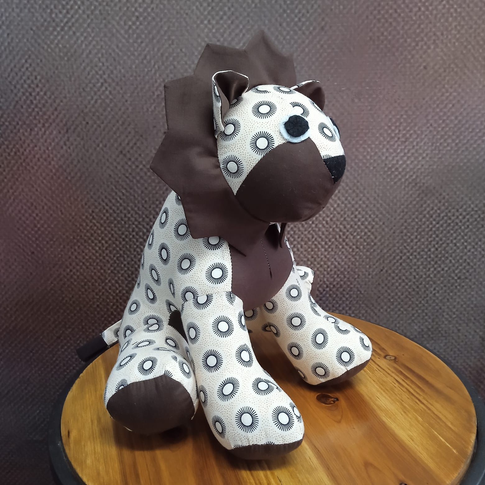 Shweshwe Lion Tau Soft Toy