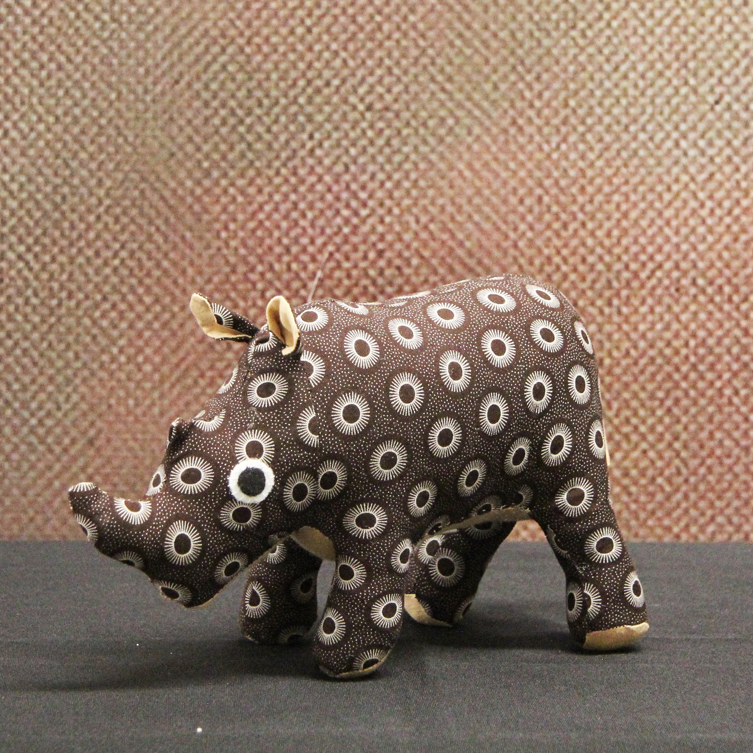 Shweshwe Mooka Rhino soft toy
