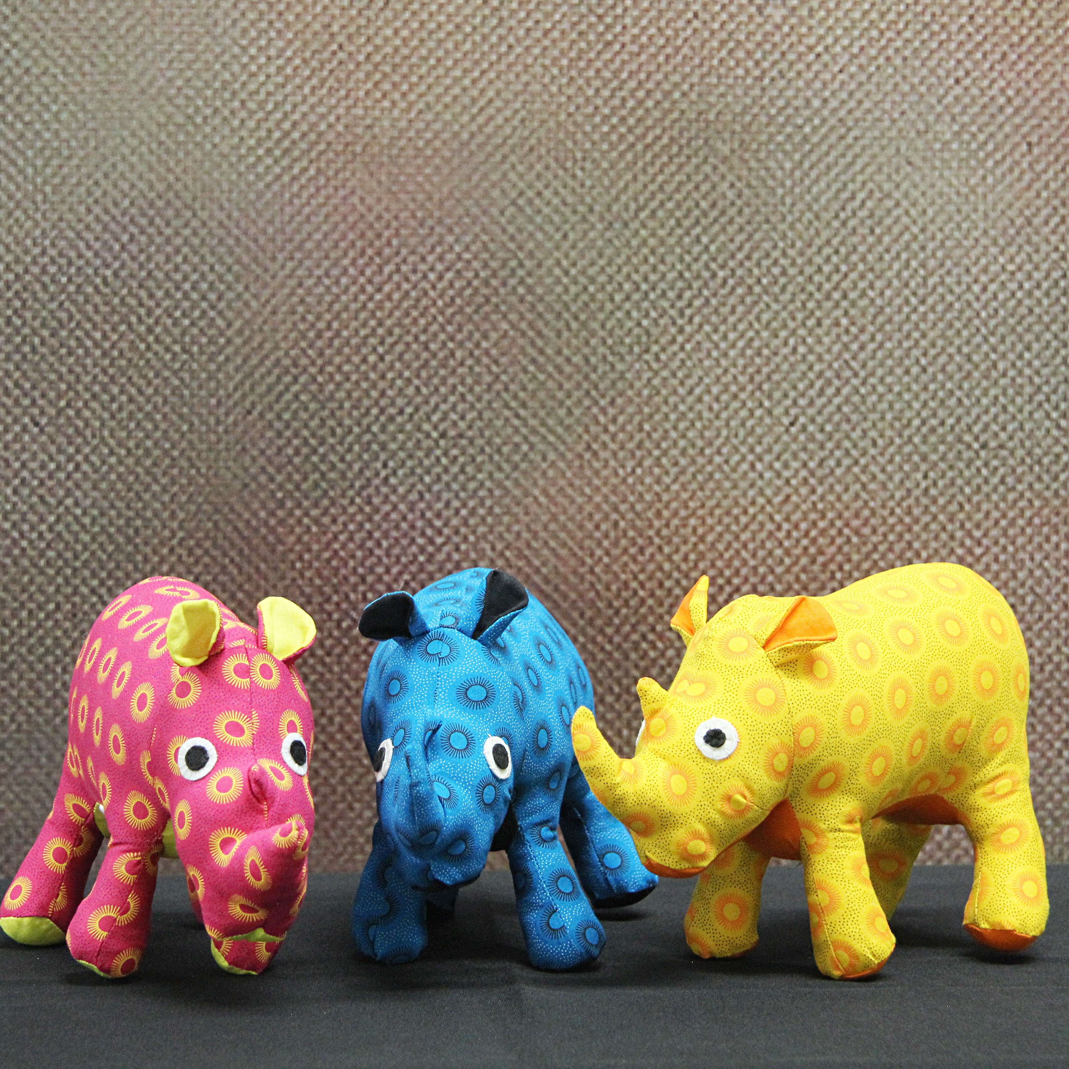Shweshwe Mooka Rhino soft toy