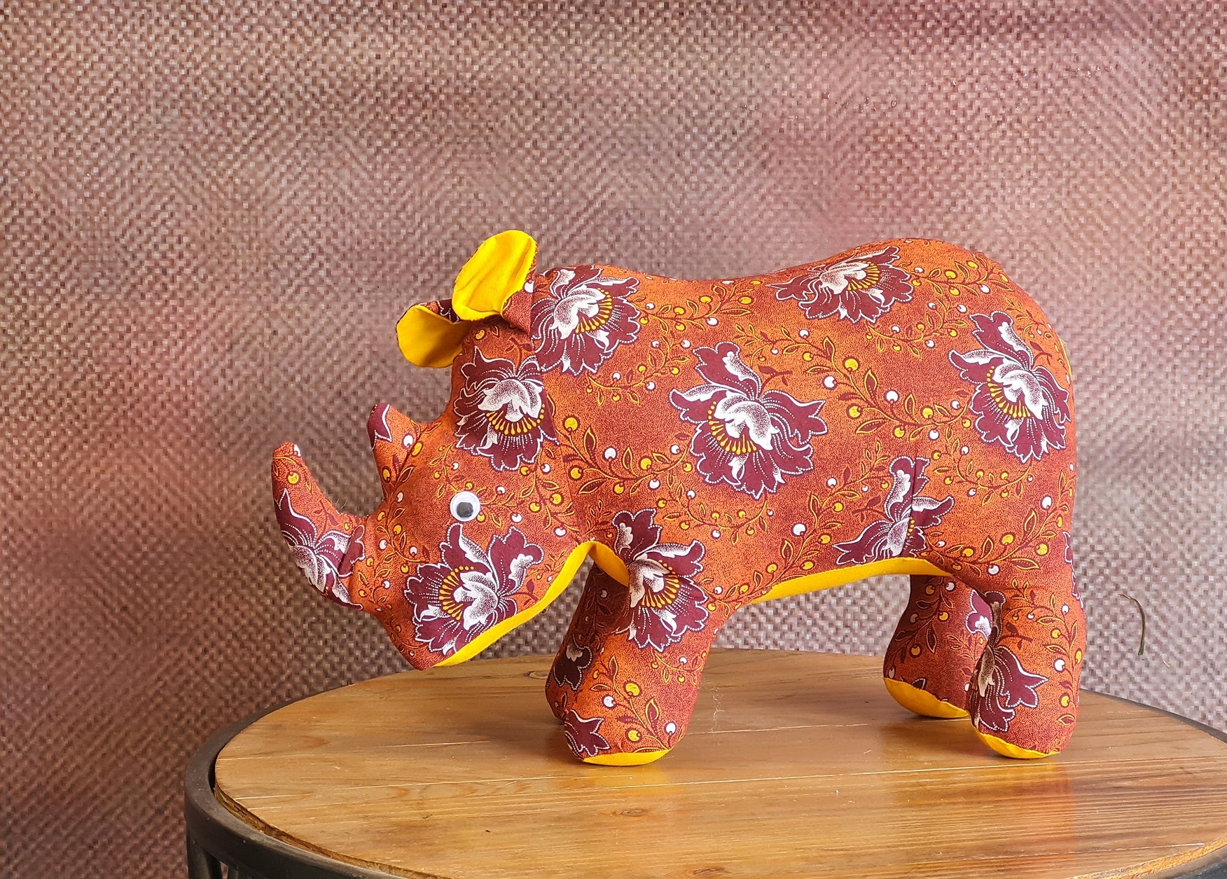 Shweshwe Mooka Rhino soft toy