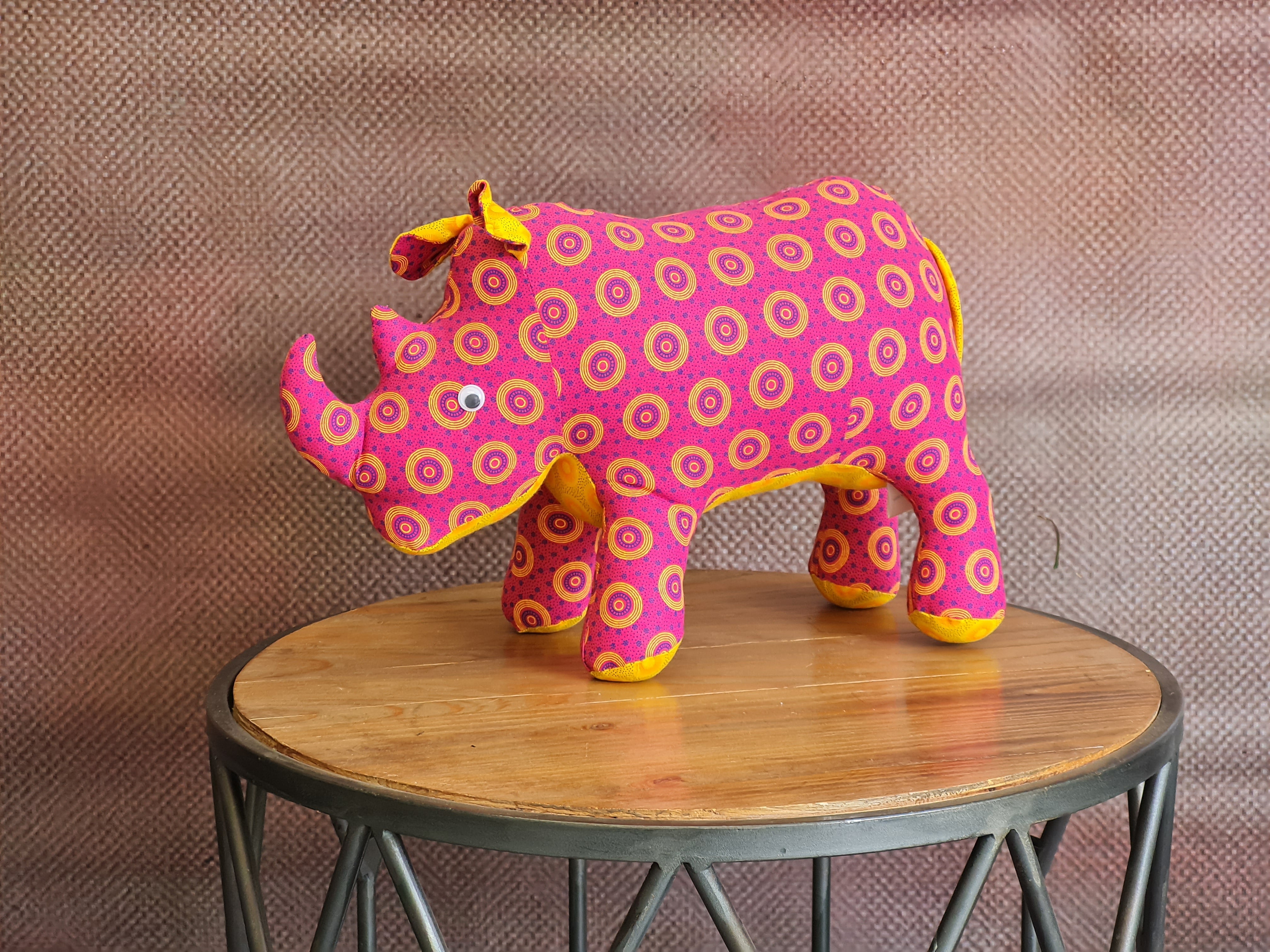Shweshwe Mooka Rhino soft toy