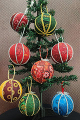 Christmas Tree Special Editions Shweshwe Baubles