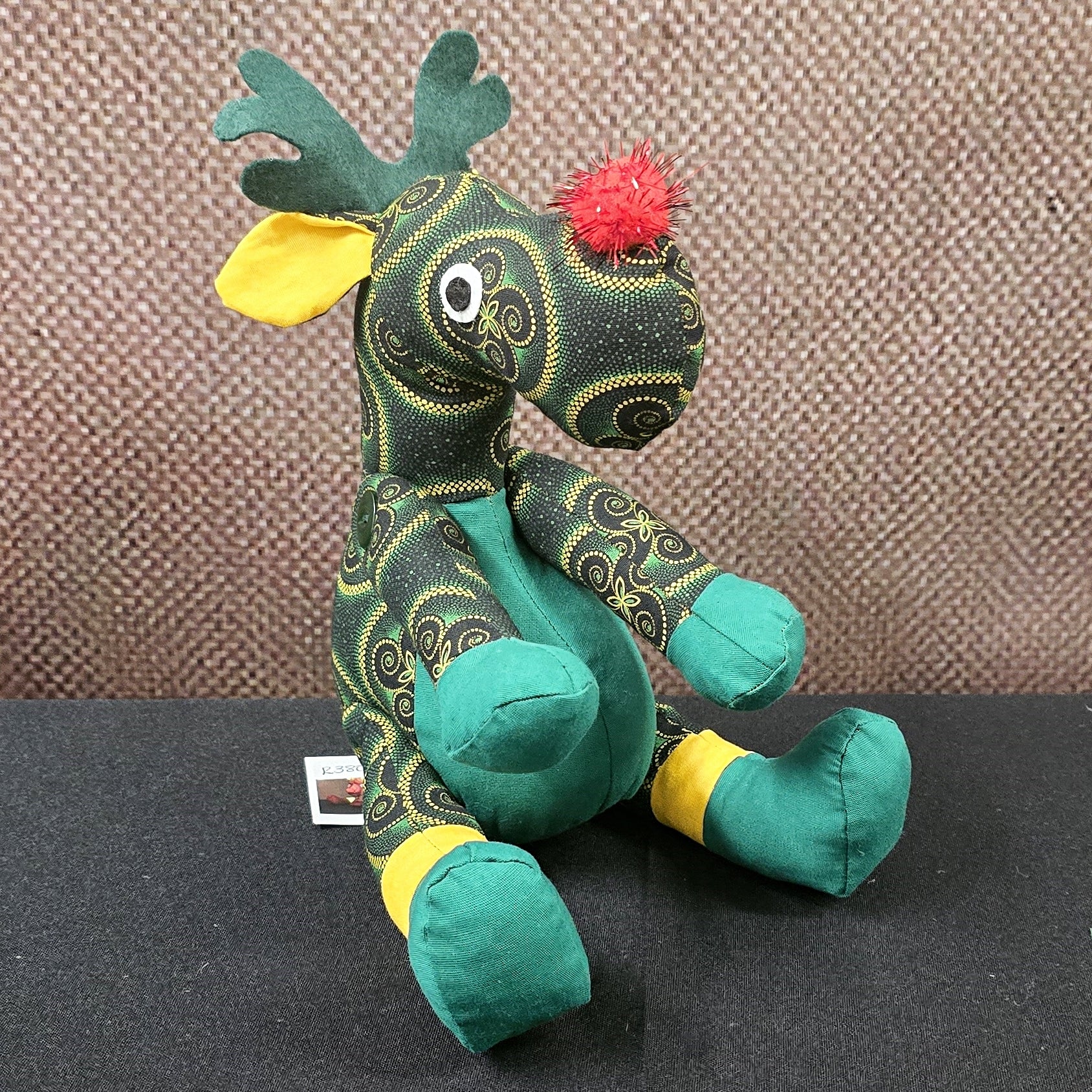 Loetsi Sonderedition Weihnachts-Shweshwe-Rentier-Kuscheltier