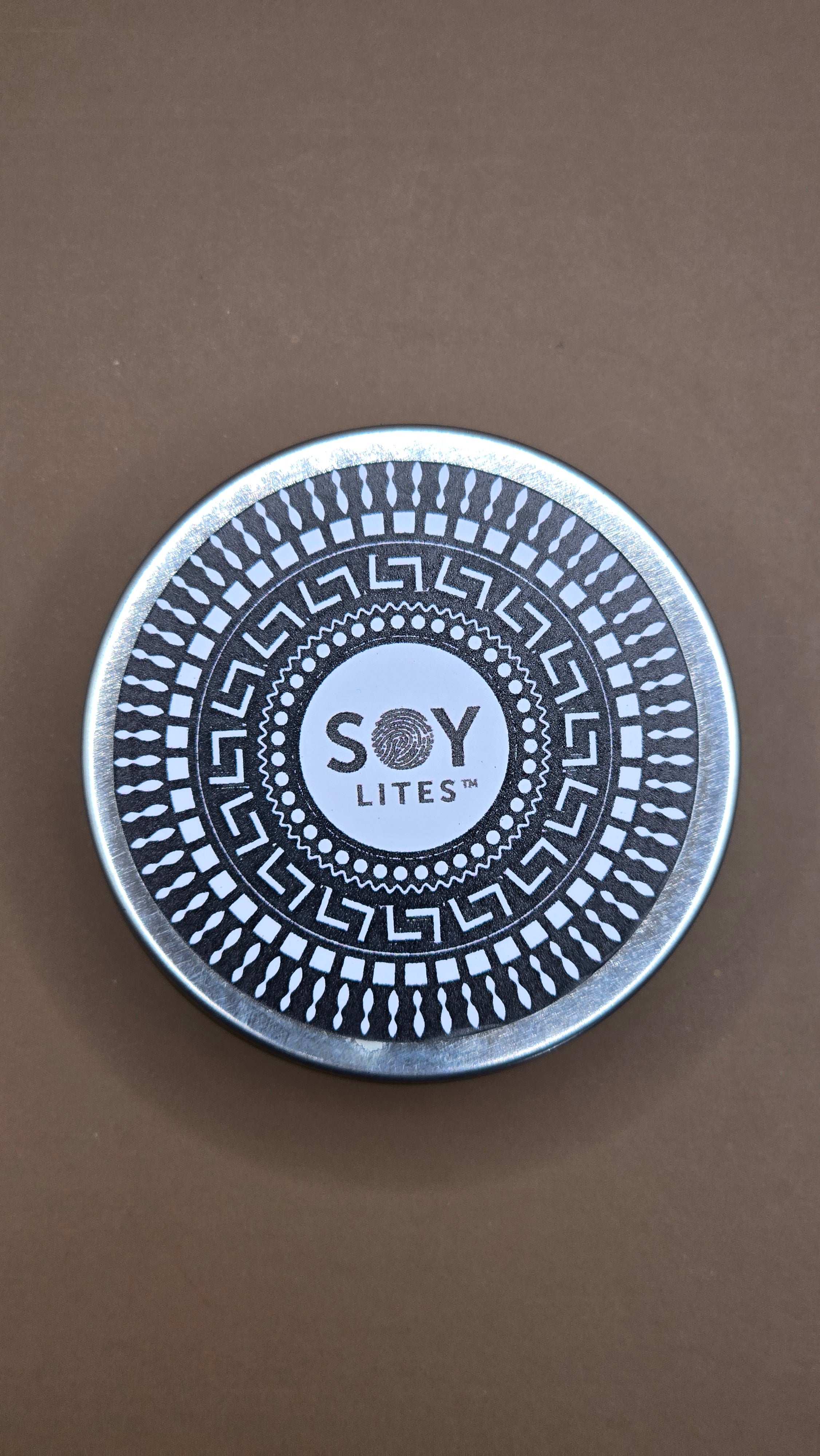 Candles with a Shweshwe design