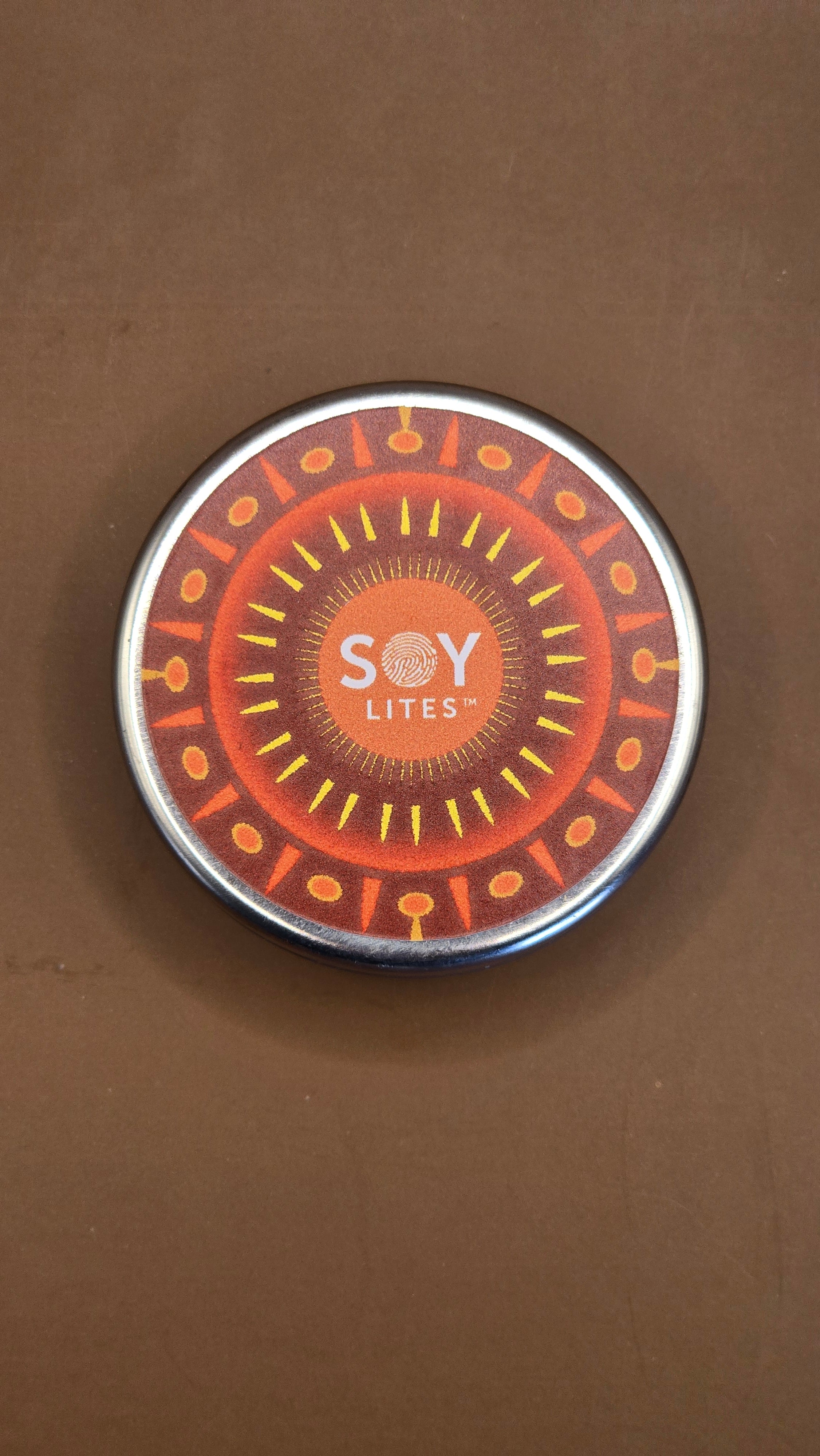 Candles with a Shweshwe design