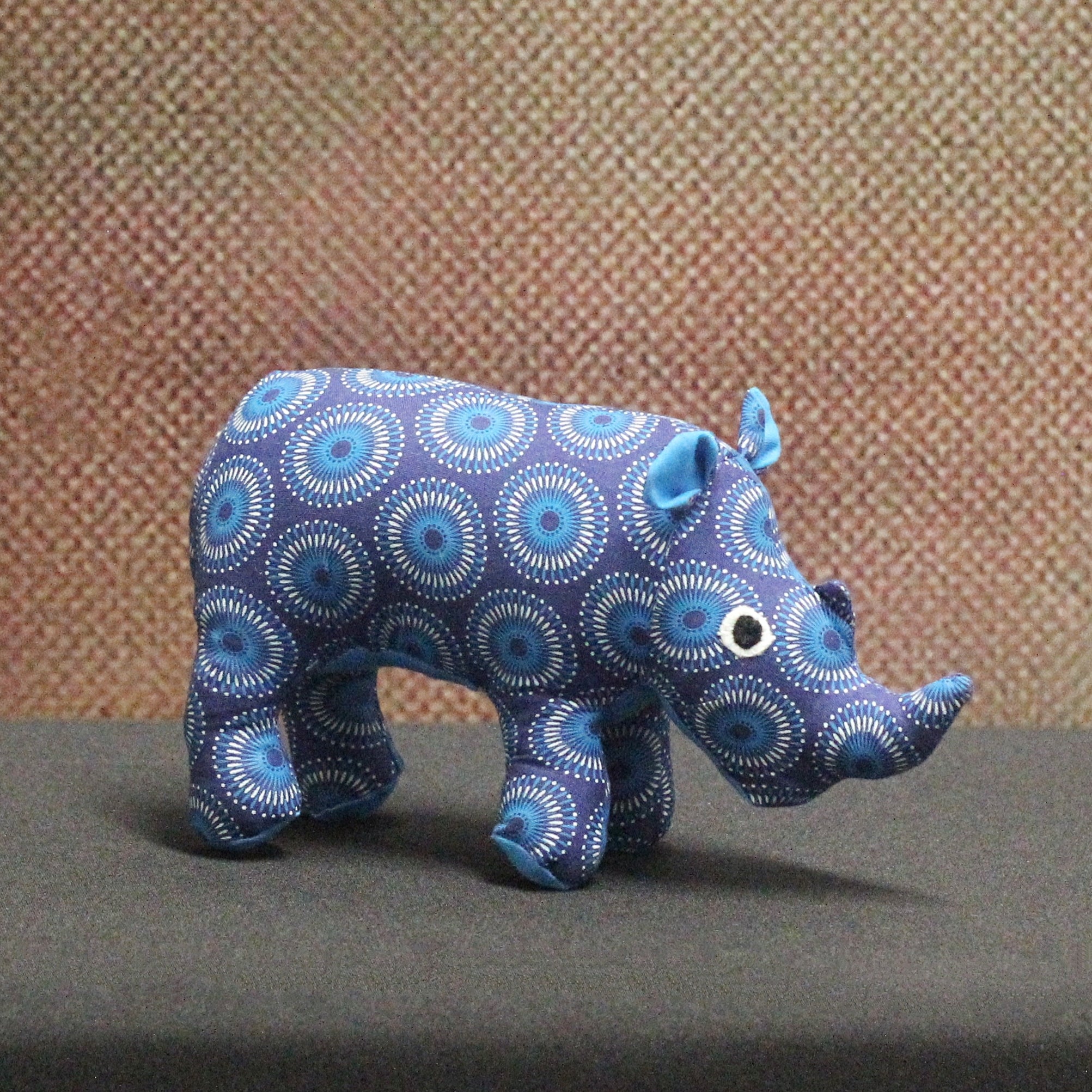 Shweshwe Mooka Rhino soft toy