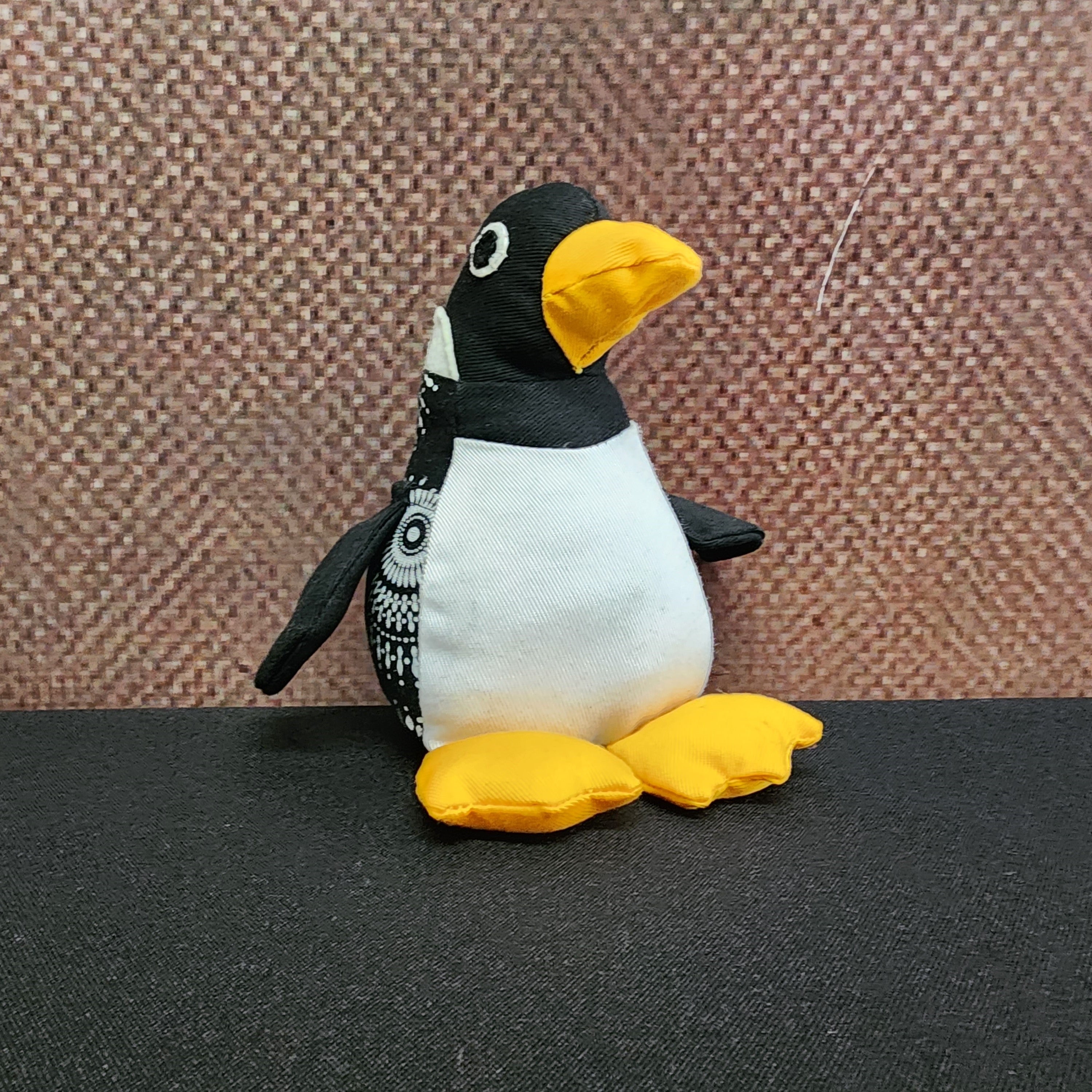 Vygie Pikkewyn Shweshwe Stofftier