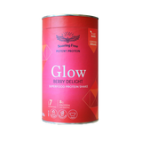 Hochfliegender kostenloser Superfoods Protein Shake Glow – Berry Delight