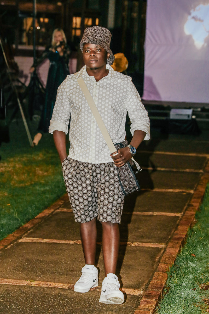 Male custom shweshwe shorts