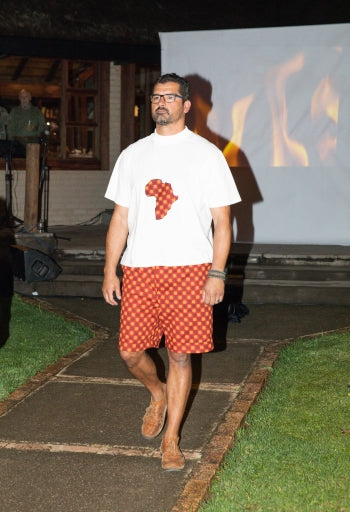 Male custom shweshwe shorts